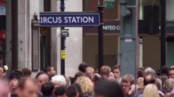 Londyn Października 2011 Stacjonarne Strzał Zajęty Oxford Street North Soho — Wideo stockowe