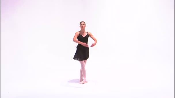 Tiro Una Bailarina Bailando — Vídeos de Stock