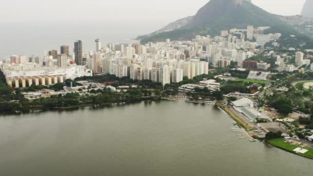 Luftfoto Lagoa Jockey Club Mountains Rio Janeiro Brasilien Optagelserne Fanger – Stock-video