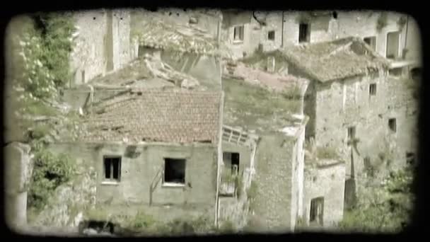 Strzał Kilka Ruin Włochy Starodawny Stylizowane Klip Wideo — Wideo stockowe