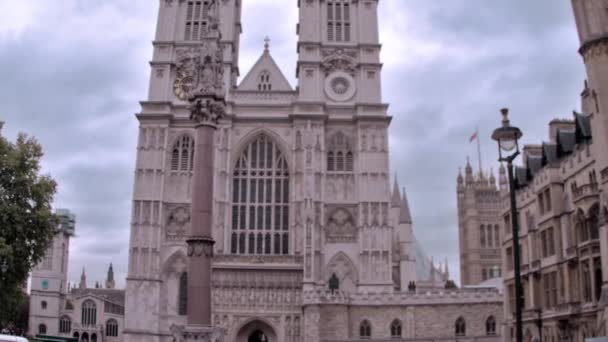 Stationary View Westminster Abbey Church London England — Stock Video