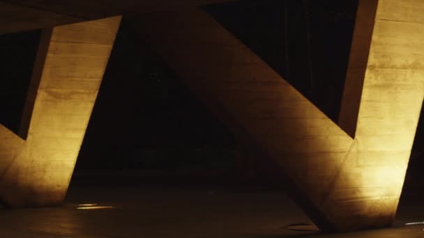 ブラジル ジャネイロの夜のモダンな建物 — ストック動画