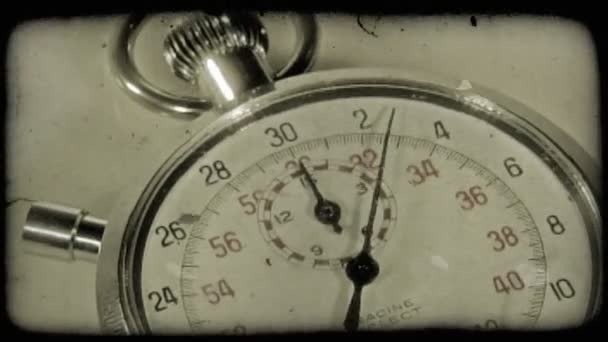 Close Shot Stopwatch Vintage Stylized Video Clip — Stock Video