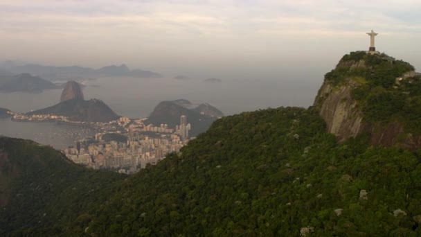 Rio Janeiro Brasilien Juni 2013 Luftaufnahme Vom Atlantik Zum Corcovado — Stockvideo