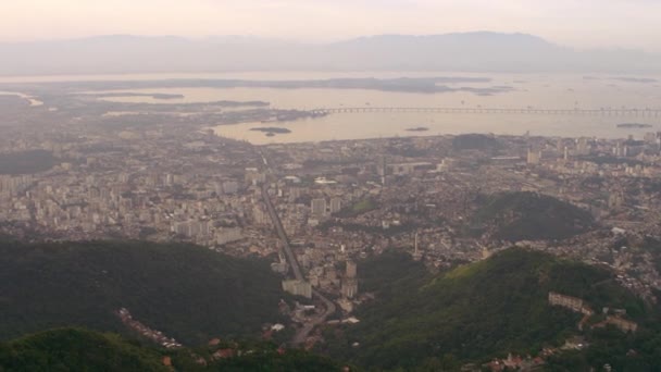 Aerial Shot Urban Planning Roadways Rio Janeiro Brazil Footage Also — Stock Video