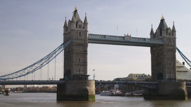 Fotografía Del Puente Torre Sobre Río Támesis Londres — Vídeo de stock