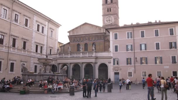 Rome Italië Circa Kan 2012 Een Wide Shot Van Een — Stockvideo