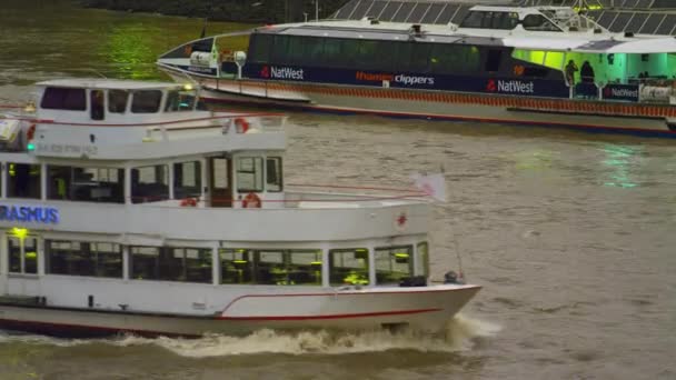 Londen Oktober 2011 Een Stilstaand Schot Van Het Schip Erasmus — Stockvideo