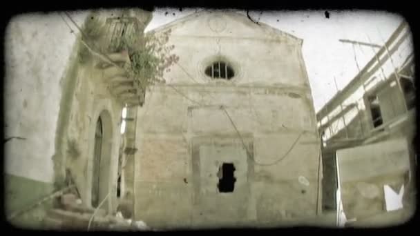Záběr Nějaké Ruiny Itálii Vintage Stylizované Videoklip — Stock video