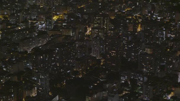 Time Lapse Skott Centrala Rio Janeiro Natten Från Shoppingcentret Rio — Stockvideo