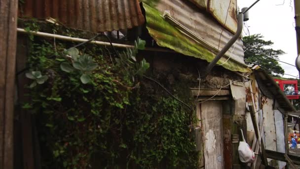Dolly Strzał Domów Faveli Rio Janeiro Brazylia — Wideo stockowe