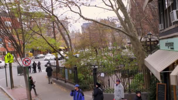 Tourné Coin Rue New York Filmé Pendant Journée — Video