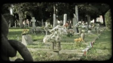 Fotoğrafını İtalyan kaldırıldı olarak işaretler. Vintage stilize video klip.