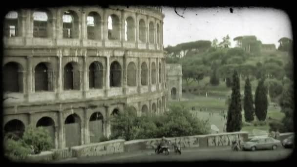 Rom Italien Mai 2012 Aufnahme Des Unteren Teils Des Kolosseums — Stockvideo