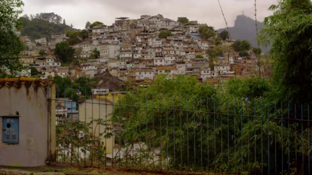 Favela Una Colina Rio Janeiro Brasil — Vídeos de Stock