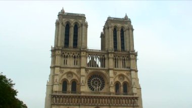 Hala video Notre Dame Katedrali Paris, Fransa.
