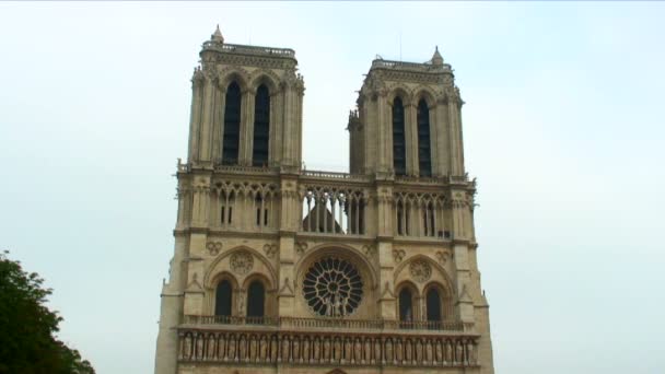 Ainda Vídeo Catedral Notre Dame Paris França — Vídeo de Stock