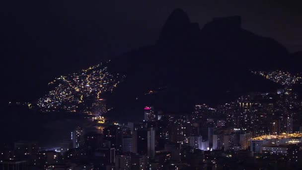 Cityscape Rio Janeiro Brezilya Için Yavaş Uzak Pan — Stok video