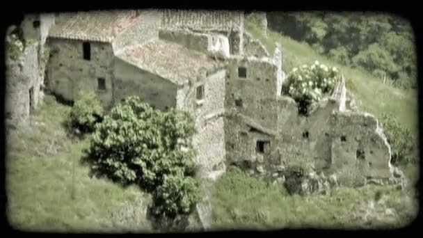 Prise Vue Depuis Bord Une Ville Italie Vintage Stylisé Clip — Video