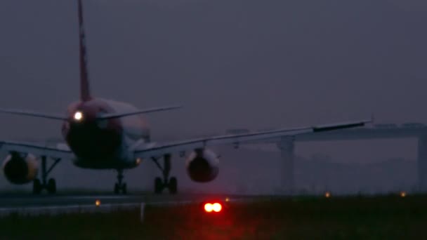 Rio Janeiro Brazil June 2013 Slow Panning Shot Beind Plane — Stock Video