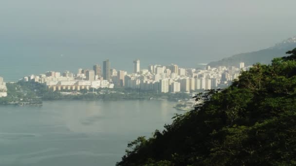Pan Rio Janeiro Brazylia Punktu Widokowego Nad Miastem — Wideo stockowe