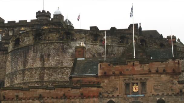 Ditembak Dari Sebuah Kastil Inggris Atas Bukit Inggris — Stok Video