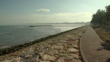 Bali beach kıyısındaki geniş çekim