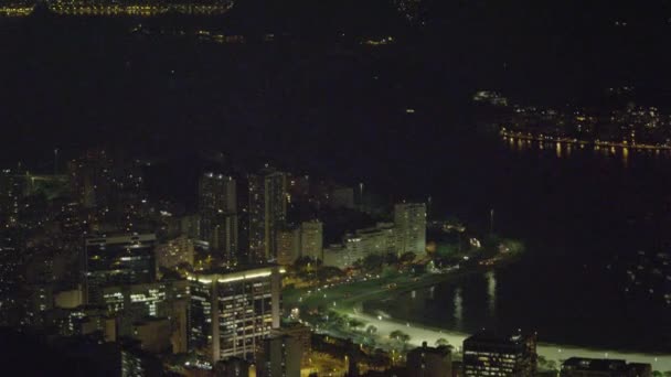 Панорама Рио Ночью — стоковое видео