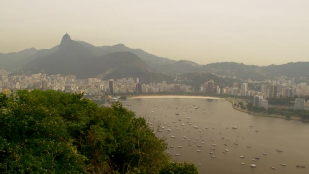 Вид Воздуха Лагоа Родриго Фрейтас Рио Жанейро Бразилия — стоковое видео