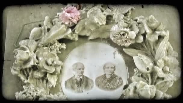 Shot Italian Tombstones Vintage Stylized Video Clip — Stock Video