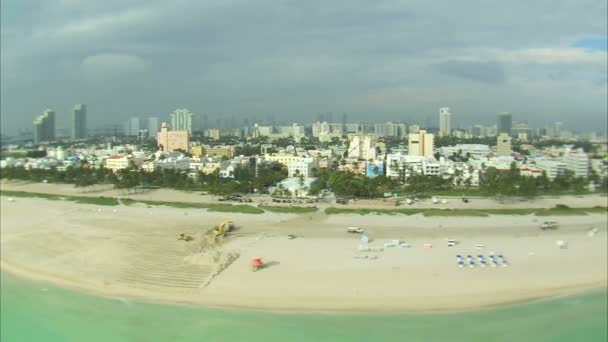 Letecký Snímek Hotelů Pláží Miami — Stock video