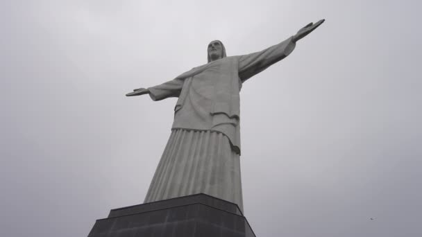 Rio Janeiro Červen 2013 Sochu Krista Spasitele Vrcholu Hory Corcovado — Stock video