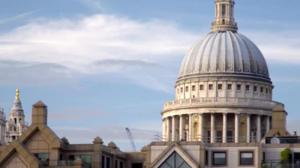 Traveling View Paul Cathedral Dome London England — Stock Video