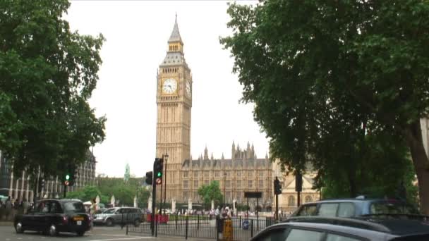 Londres Reino Unido Octubre 2011 Vista Torre Del Reloj Big — Vídeo de stock