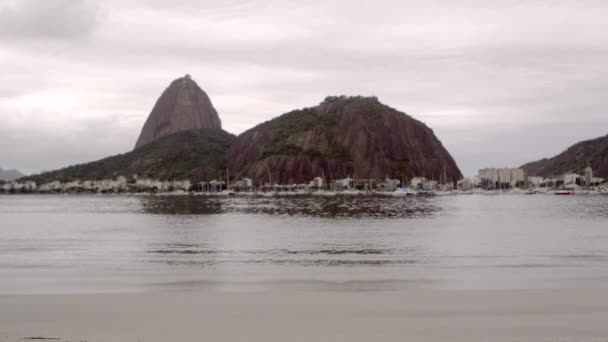 Aufnahme Vom Zuckerhut Von Der Küste Rio Janeiro Brasilien — Stockvideo