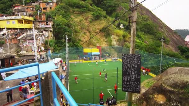 Rio Janeiro Brasilien Juni 2013 Tracking Skott Från Folkmassa Tittar — Stockvideo