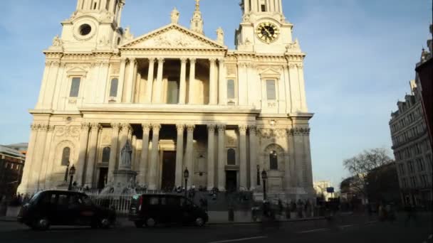 Londres Reino Unido Octubre 2011 Amplio Lapso Tiempo Antigua Catedral — Vídeos de Stock