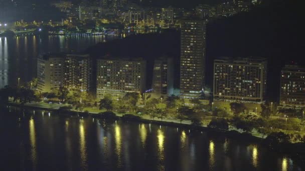 Langsame Pfanne Der Innenstadt Von Rio Janeiro Entlang Der Küste — Stockvideo