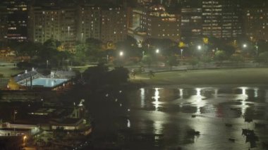 Şehir Rio de Janeiro kalabalık iş bölgesi üzerinde bakıyordu bir havadan görünümü.
