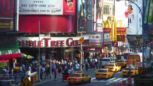 New York Usa Circa 2015 Guardando Giù Sulla Settima Avenue — Video Stock