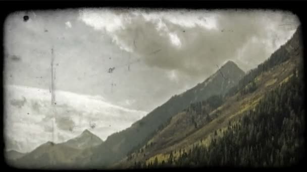 Ορεινές Πλαγιές Και Κοιλάδες Που Καλύπτονται Πεύκα Και Πολύχρωμα Πινέλο — Αρχείο Βίντεο
