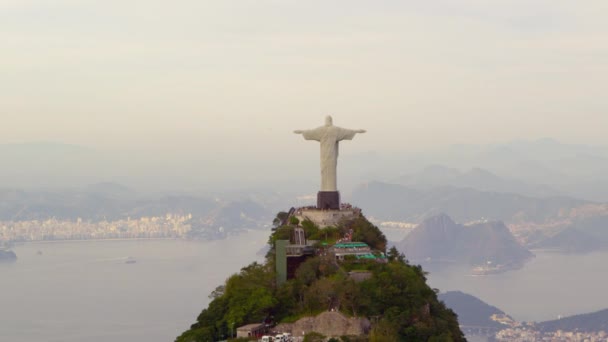 그리스도 Redentor Corcovado 내려다 보이는 자네이 브라질 그리고 Guanabara Specificalley에 — 비디오