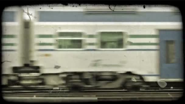 이탈리아에서 열차의 샷입니다 빈티지 스타일된 비디오 — 비디오