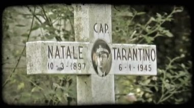 Fotoğrafını İtalyan kaldırıldı olarak işaretler. Vintage stilize video klip.