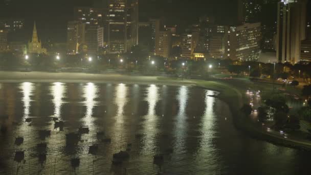 Вид Сверху Оживленный Деловой Район Рио Жанейро — стоковое видео