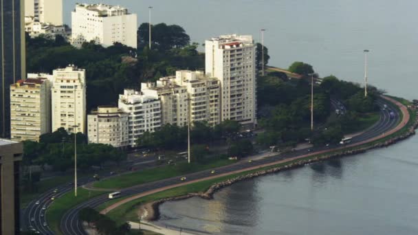 Fotografía Estática Del Tráfico Que Viaja Por Avenida Das Nacoes — Vídeo de stock