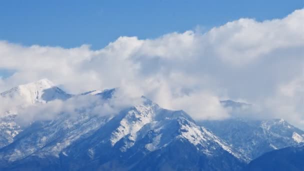 Time Lapse Shot Montagne Innevate Nello Utah Questo Colpo Stato — Video Stock