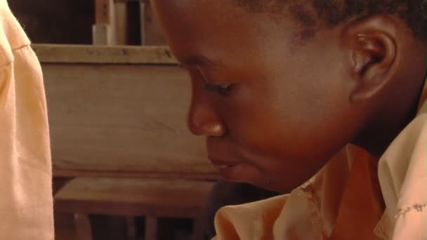 Africa Kenya Circa August 2010 Nærbillede Børn Klasseværelset – Stock-video