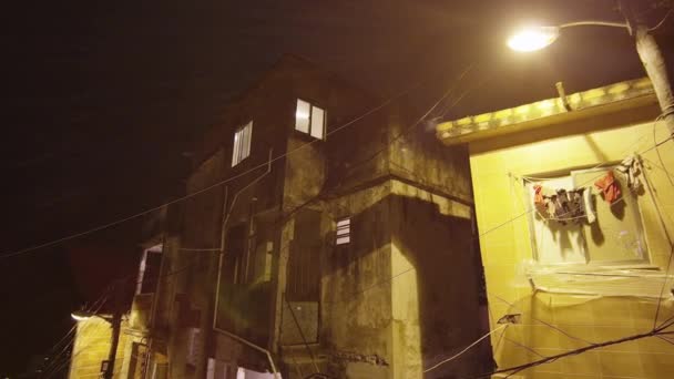 Рио Жанейро Бразилия Июнь 2013 Года Объектив Осветил Дома Фавеле — стоковое видео
