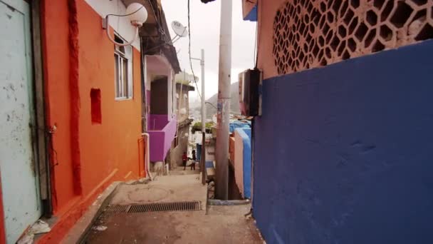 Rio Janeiro Brasil Junio 2013 Lenta Toma Callejón Una Favela — Vídeo de stock